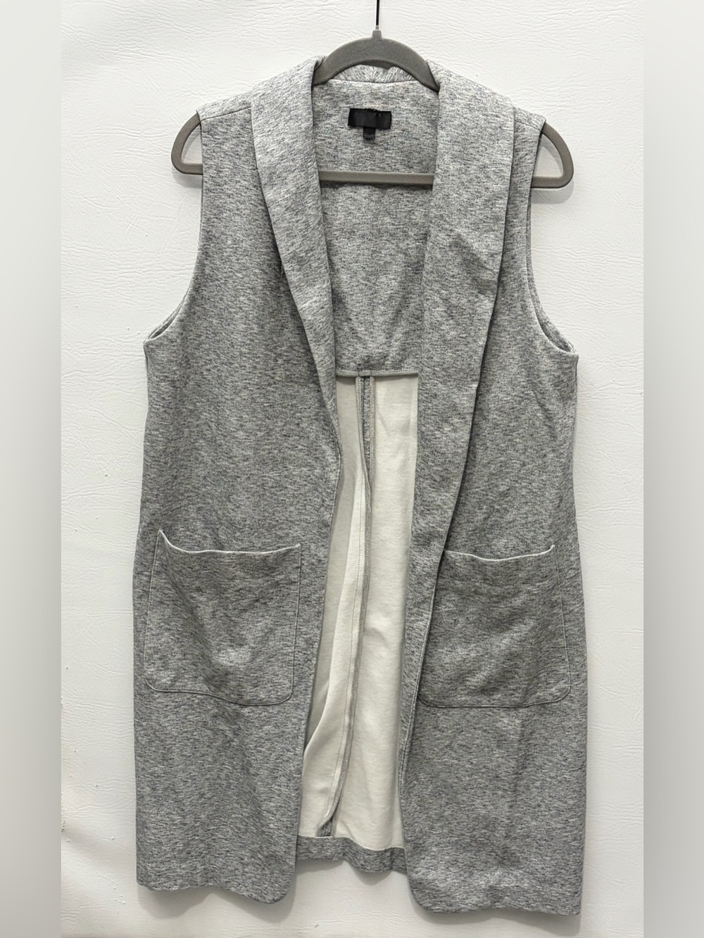 Topshop Gray Knit Long Sweater Vest size 12